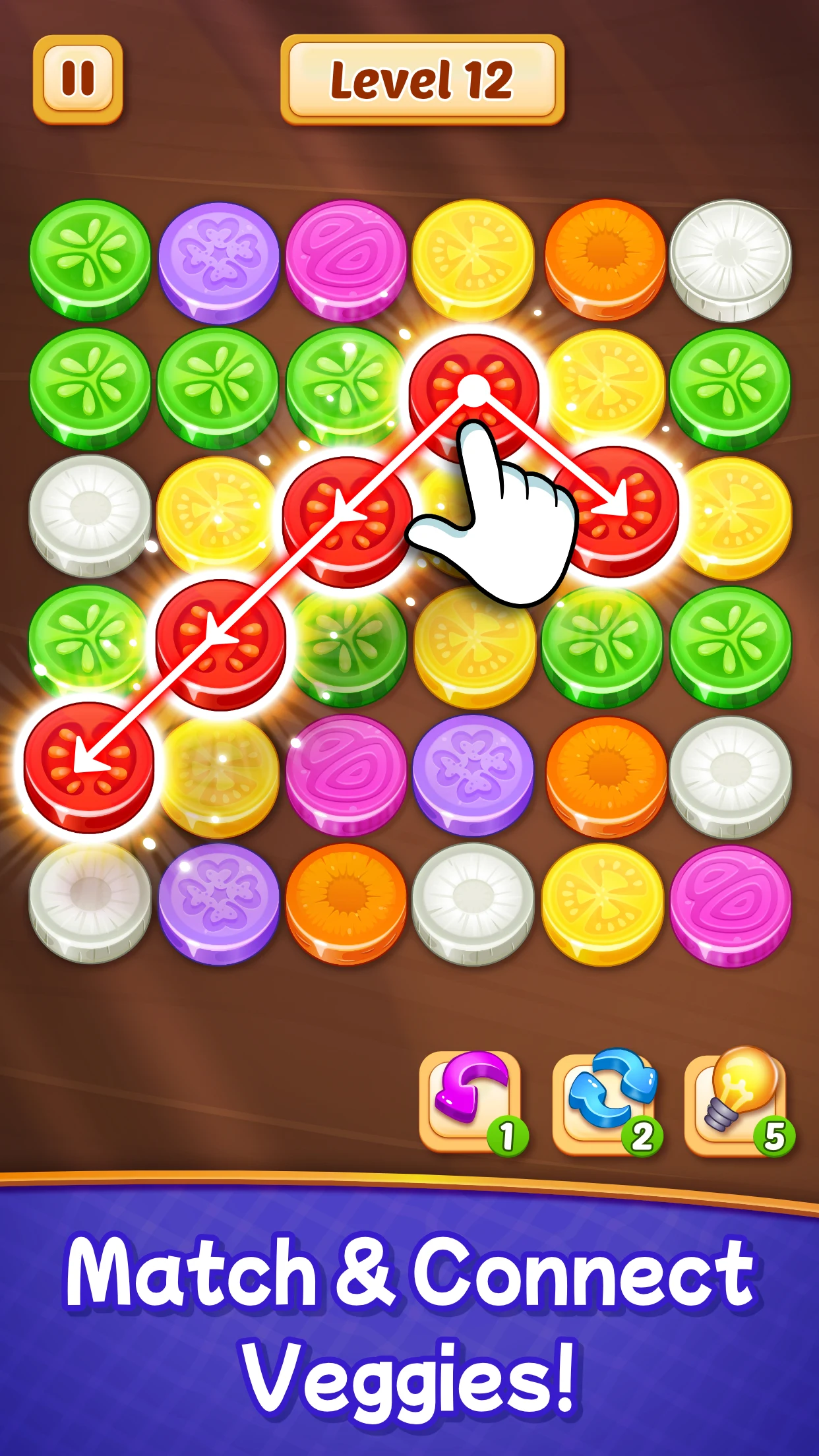 Veggies Cut: Logic Puzzle Game screenshot
