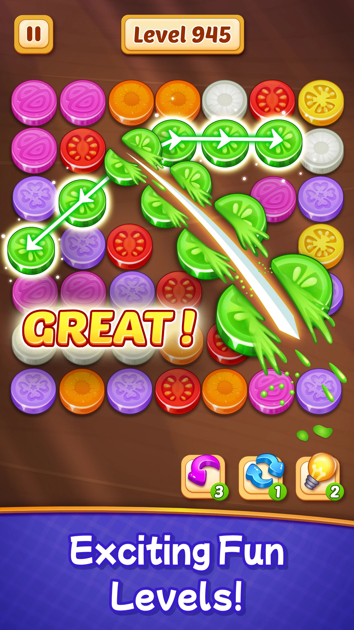 Veggies Cut: Logic Puzzle Game screenshot