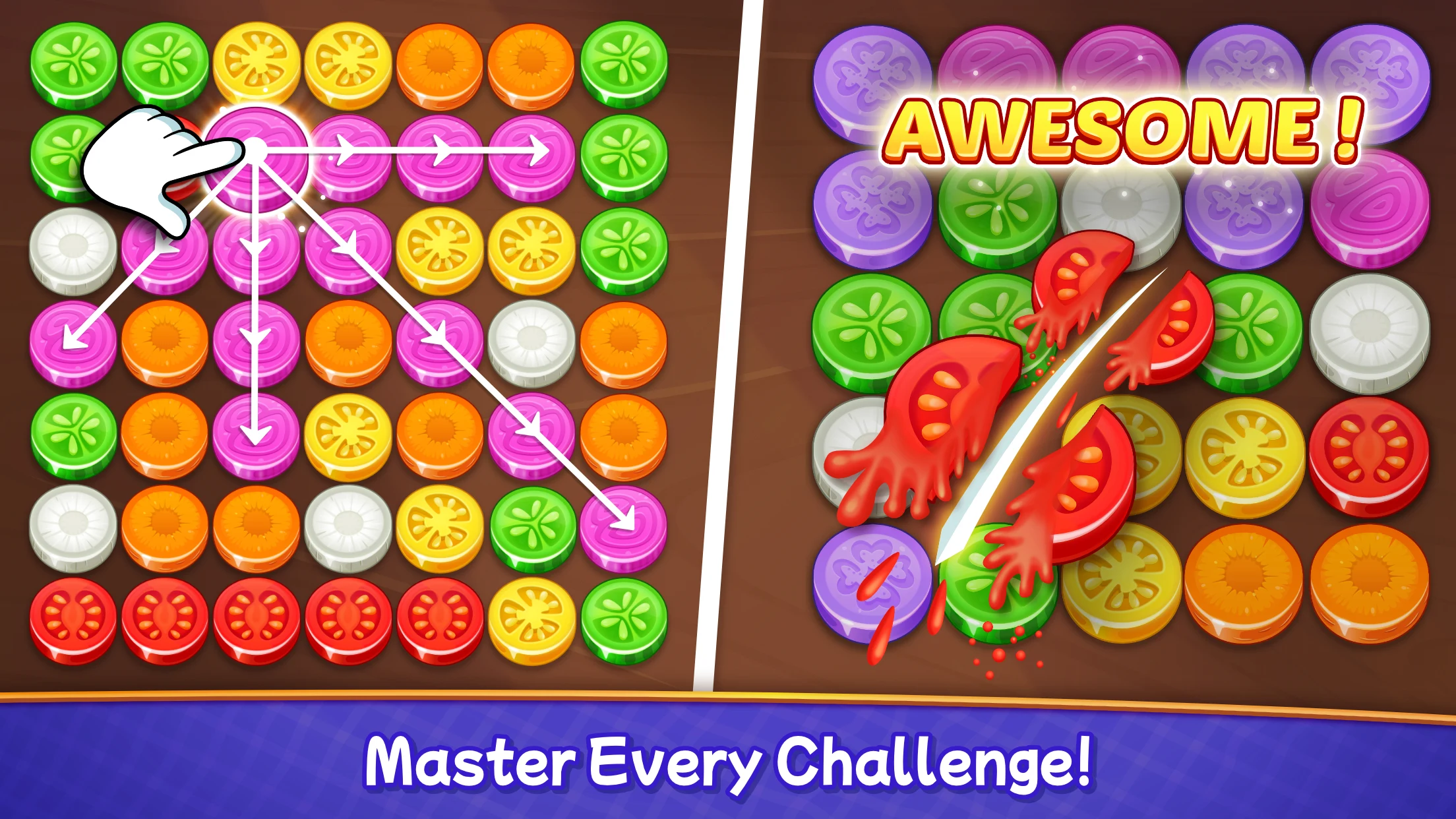 Veggies Cut: Logic Puzzle Game screenshot